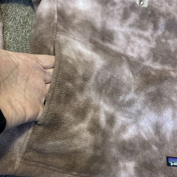 Patagonia Sweater Women Small Tye Synchilla Fleece Sweatshirt 1/4 Zip Pullover - Picture 8 of 9